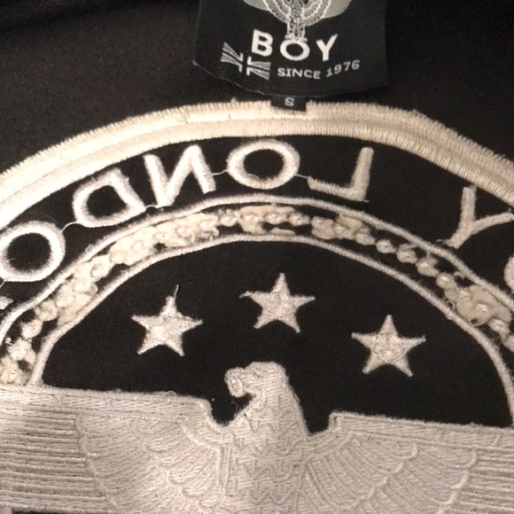 BOY LONDON Youth Small black Bomber Jacket 100% cotton with logo - Picture 9 of 11